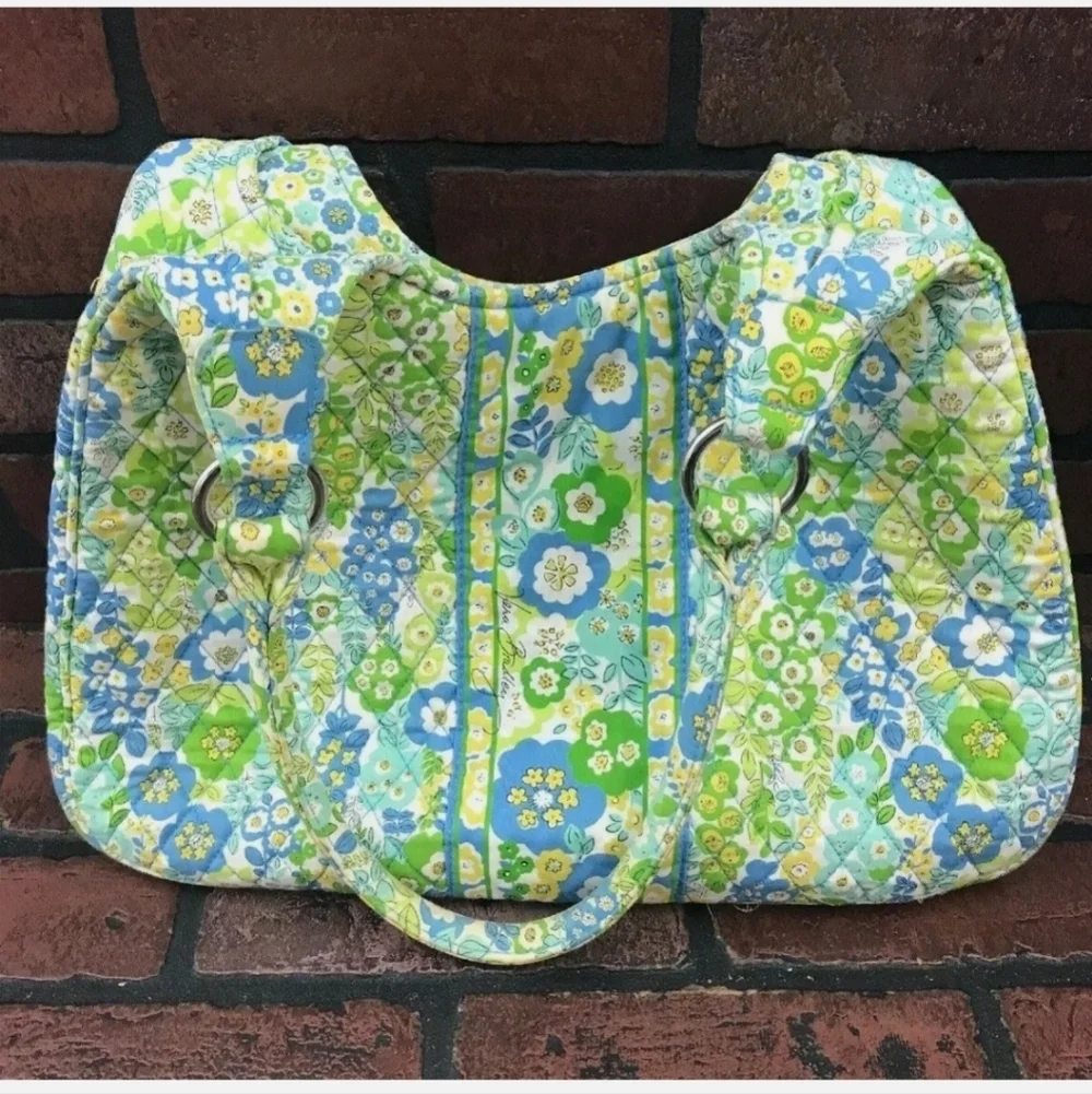 Vera Bradley Floral Green and Blue Women's Bag